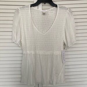 NWT Kirious Los Angeles creamy white rayon top XL